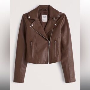Abercrombie & Fitch Women's Vegan Leather Moto Jacket
